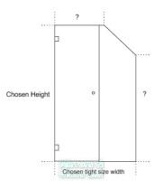 Example drawing we require to manufacture your shower enclosure