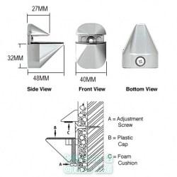 Large glass shelf brackets