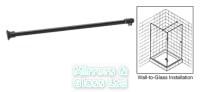 Matt Black Top Bar Support 6mm-8mm Glass